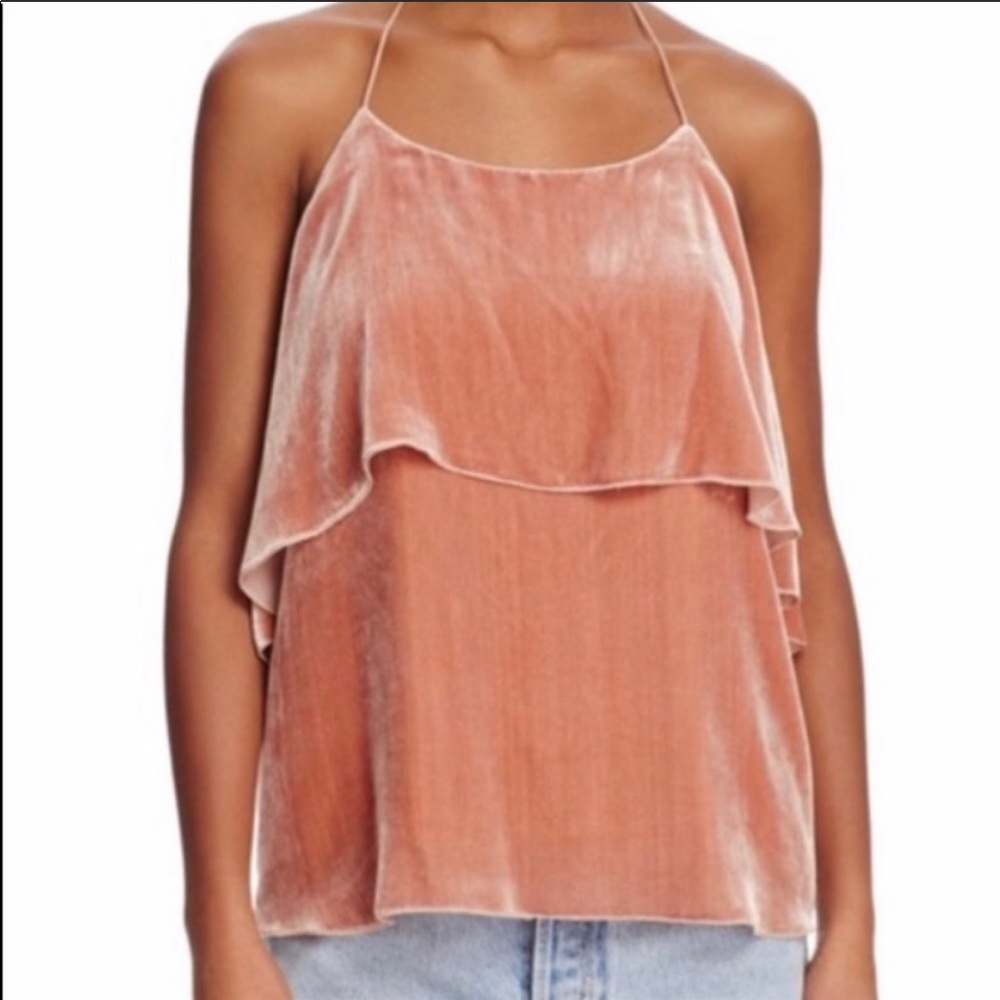 [ALICE + OLIVIA] velvet halter top